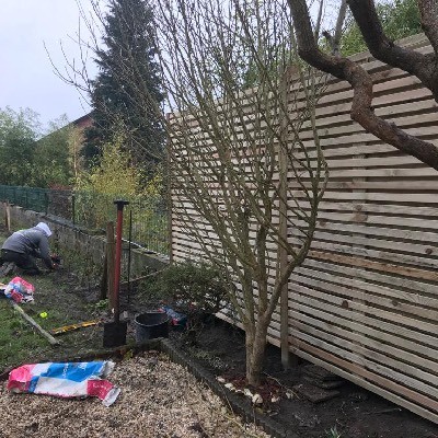 Aménagement d'une palissade en bois avec sapin autoclave à Faulx-les-Tombes